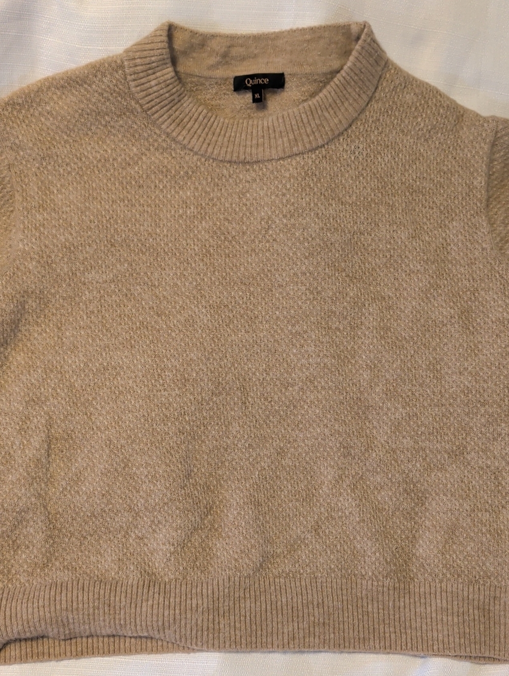Quince Baby Alpaca Wool Blend Ribbed Turtleneck Sweater XL Tote 0
